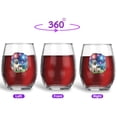 thumbnail image 2 of Happy New Year Pug Family Cheer Winter Midnight Firework 15oz Stemless Wine Glass Mug Dog Lover Gifts Wine Glasses Cup - 02025, 2 of 5