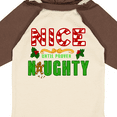 thumbnail image 4 of Inktastic Nice Until Proven Naughty with Holly and Gingerbread Man Boys or Girls Long Sleeve Baby Bodysuit, 4 of 5