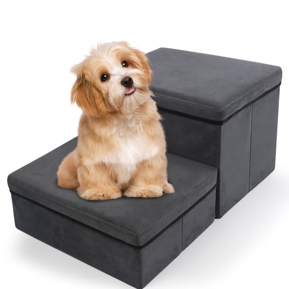 Dog Ramp for Bed & Couch, Adjustable Pet Ramp for Small & Large Dogs to Get on Bed, Wide Pet Stairs Steps with Non-Slip Surface, Folding Portable Cat Pet Ramp for High Beds Cat