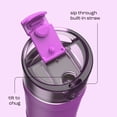 thumbnail image 4 of Bubba Water Bottle, 18 Oz, Stainless Steel, Vacuum Insulated Leakproof, DualSip 2-Way Lid, Moodbooster, 4 of 10