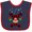 Navy and Red, variant on Inktastic Cute Flannel Reindeer with Christmas Bulbs and Snowflakes Boys or Girls Baby Bib