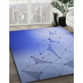 thumbnail image 3 of Ahgly Company Machine Washable Indoor Square Transitional Day Sky Blue Area Rugs, 4' Square, 3 of 7