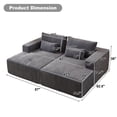 thumbnail image 4 of TUANLUO Chaise Lounge Indoor, 87" Oversized Upholstered Sectional Couch for Living Room, Corduroy 2-Seater Lounge Chair, No Assembly Required, Gray, 4 of 12