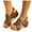 Brown, variant on Gladiator Platform Wedge Sandals for Women 2025 Roman Casual Leather High Heel Dressy Summer Shoes