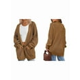 thumbnail image 3 of Womens Oversized Cardigan Soft Knit Cardigan Sweater with Pockets Camel S, 3 of 6