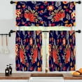 thumbnail image 3 of LALILO Kitchen Curtains and Valances Set of 3 36" Folk Art Window Treatment Tiers for Window Decor, 3 of 5