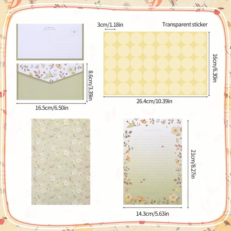 Sixwipe Stationery Set, 36 Sheets & 18 Envelopes, Floral photo 5