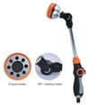 Watering Wand, Alloy Garden Hose Wand with 8 Spray Patterns, 19inch