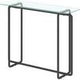 thumbnail image 5 of Console Table, Tempered Glass Entryway Table, Modern Sofa Table with Black Metal Frame Narrow Side Table for Hallway Living Room Entryway (Transparent), 5 of 6