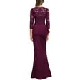 thumbnail image 4 of Miusol Women's Vintage Floral Lace Ruffle Half Sleeve Formal Evening Long Dress, 4 of 6