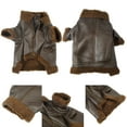 thumbnail image 3 of Dog Jacket Coat, Warm Windproof Dog Leather Jacket  For Winter For Outdoor S, 3 of 8