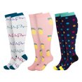 thumbnail image 1 of kurtrusly 3a Ensemble de 2 Bas de Compression en Nylon Cadeaux Réfléchis pour Hommes et Femmes Chaussettes à la Mode, 1 of 6