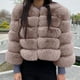 thumbnail image 4 of Chaquetas y abrigos casuales de manga larga sin capucha para mujer, de talla grande, de invierno, cálidos, holgados, con cuello alto, de felpa y pelo, de poliéster., 4 of 4