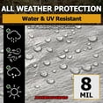 thumbnail image 4 of 10' x 10' Silver / Black Super Ultra Heavy-Duty Tarp – 8 mil Waterproof & UV-Resistant 10x10 - Large Outdoor Tarp, Waterproof Cover for Rain Camping, Tent, UV Protection, Reinforced Corners, 4 of 9