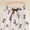 thumbnail image 4 of Tnhcen Women's Summer Pajama Pants Heart Print, Brown Bowknot Loose Lightweight Polyester Lounge Pants Free Size Home Wear, 4 of 5