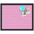 thumbnail image 2 of PinPix 20x16 Custom Cork Bulletin Board Pink - White Dots Poster Board Has a Fabric Style Canvas Finish, Framed in Pink - White Dots, by ArtToFrames (PinPix-362), 2 of 6