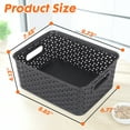 thumbnail image 2 of PinkSheep 6 Pack Plastic Storage Baskets Small Organizer Basket Bins Black, 2 of 9