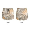 thumbnail image 6 of Uemuo World Map With Animals Pattern Women's Athletic Shorts High Waisted Running Shorts with Liner Pockets Gym Elastic Workout Shorts-X-Large, 6 of 9