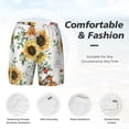thumbnail image 5 of Xecao Sunflowers Leaves And Birds for Men's Swimming Trunks Swim Trunks Quick Dry Swim Shorts with Mesh Lining Funny Swimwear Bathing Suits, 5 of 9