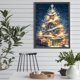 thumbnail image 4 of 5D DIY taladro redondo completo pintura de diamante noche nevada árbol de Navidad decoración 30x40cm, 4 of 9