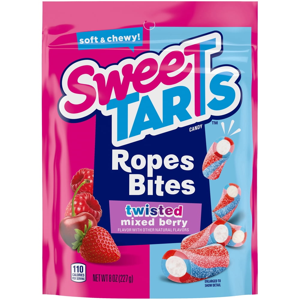 Sweetarts Twisted Mixed Berry Ropes Bites Candy Oz Walmart Com