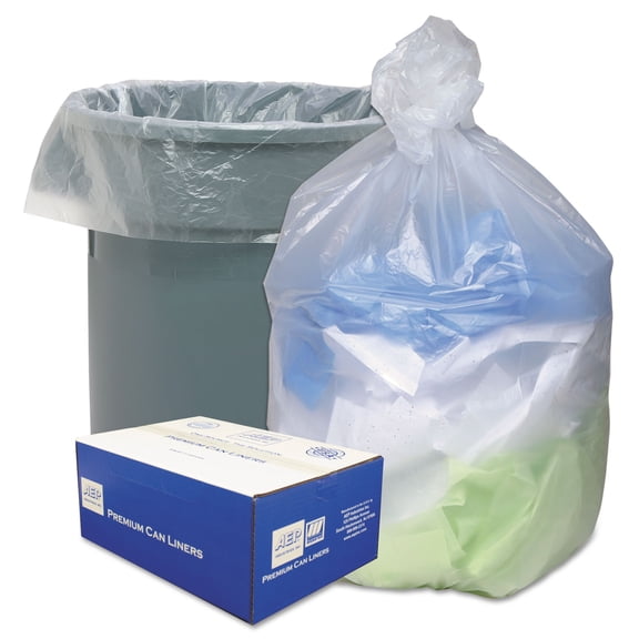 Ultra Plus High Density Can Liners 56gal 16 Microns 43 x 48 Natural 200/Carton HD434816N