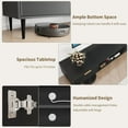 thumbnail image 5 of Emorefun Black TV Stand for up to 75 Inch TVs, Entertainment Center with Large Storage Cabinets for Bedroom, Office, 5 of 6