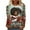 Multicolor, variant on Womens Tops Christmas Print 3/4 Sleeve Round Neck Three Quarter Sleeve Loose T-shirt,Tops for Women Multicolor M