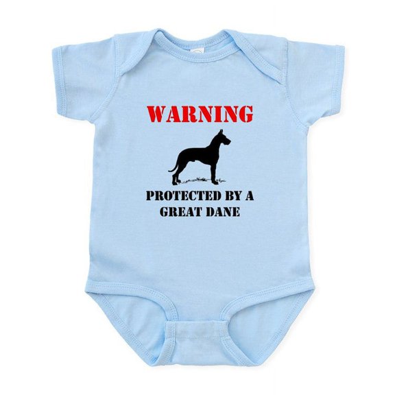 CafePress - Protected By A Great Dane Body Suit - Baby Light Bodysuit, Size Newborn - 24 Months