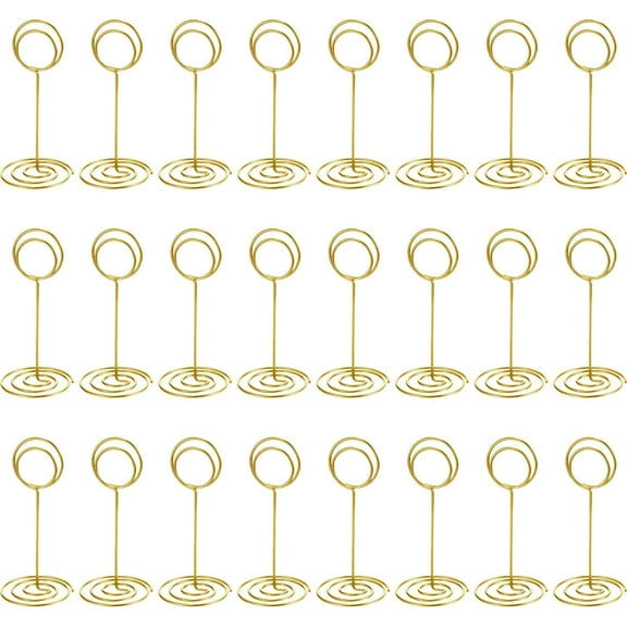 Ziediop Decorative Table Number Holders, Metal, Gold