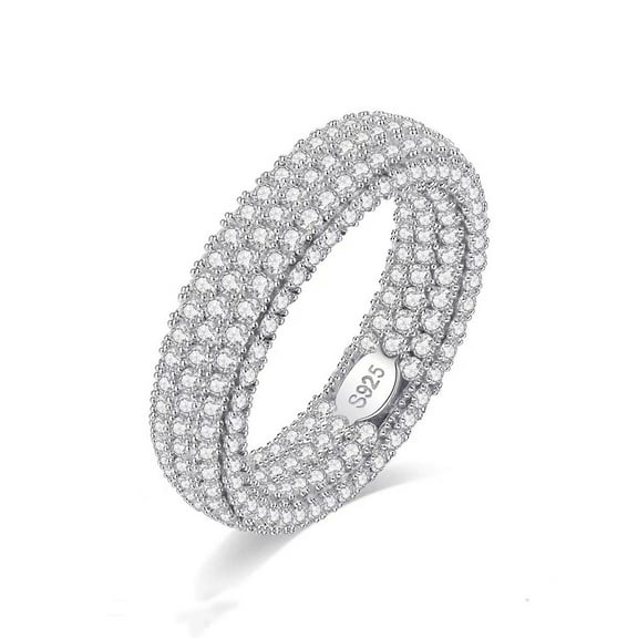 Full Moissanite Rings for Men Women Engagement Ring Mens Diamond Wedding Bands 18K Sterling Silver Moissanite Promise Rings Moissanite Hip Pop for Men