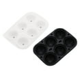 thumbnail image 1 of Ice Maker Reusable Trays Easy Release Silicone Round Ice Sphere Tray With Lids & Funnel For & Black Flower Ice Cubes Ice N Go Easy Rink Moth Ice Ice Spoon for Freezer Freezer Trays for Baby Food 1oz, 1 of 3