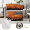 thumbnail image 6 of Orange Black Halloween Outdoor Waterproof Pillow Covers, Pumpkins Web Decorative Rectangle Throw Pillowcase Sofa Cushion Sham for Patio/Couch/Chair, 20"x12" 2 Pack, 6 of 8