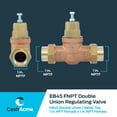 thumbnail image 3 of Cash Acme EB45 Valve de Régulation de Pression, Double Union, 1 Pouce NPT Femelle, Dessus en Métal, 60 PSI, PVA20M-DUTH-60, 3 of 6