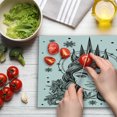 thumbnail image 3 of Queen Cutting Board, Fantasy Snow Queen Hand Drawn Art Winter Boho Mythical Print, Decorative Tempered Glass Cutting and Serving Board, Large Size, White and Black, by Ambesonne, 3 of 5