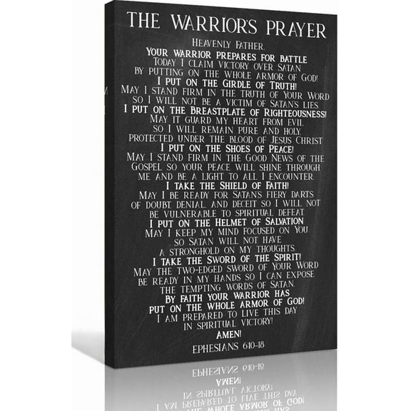 The Warrior Prayer Ephesians 6 1018 Wall Art Bible Verse Poster for Bedroom Wall Painting Canvases for Living Room Artwork