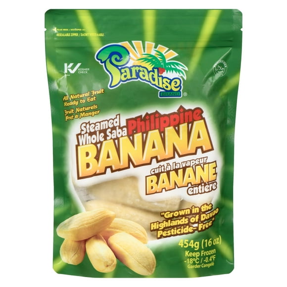 Paradise Frozen Steamed Golden Saba Banana, 454g