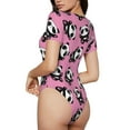 thumbnail image 3 of Naloa Cute Panda Women's Short-Sleeved Onesie, One-Piece Swimsuit for Parties, dates, clubs - Small, 3 of 9