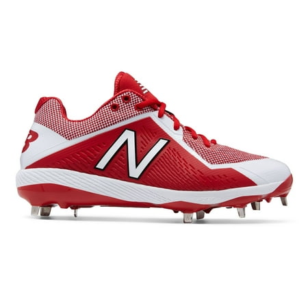 New Balance Low-Cut 4040v4 Metal Baseball Cleat Mens Shoes Red with White