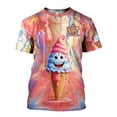 thumbnail image 3 of Personalized Ice Creams 3D Shirt with Name, Custom Ice Cream Shirts for Team Men Women (Green, L), 3 of 9