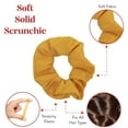 thumbnail image 4 of Motique Accessories Set of 2 Solid Hair Scrunchies for Adult Women (Mustard), 4 of 6