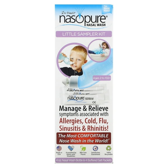 Nasopure Dr. Hana's Nasal Wash, Little Sampler Kit, Ages 2 to 102 , 6 Piece Kit