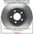 thumbnail image 3 of Detroit Axle - 4WD 308mm Front Drilled Slotted Brakes and Rotors Brake Replacement for Expedition Navigator Fits select: 2000-2002 FORD EXPEDITION XLT, 1997-1999 FORD EXPEDITION, 3 of 5