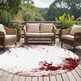 thumbnail image 4 of Round Rugs 5Ft, Halloween Red Blood Round Area Rug Washable Indoor Throw Carpet, Horror Bloody Handprint Soft Non Slip Circle Rug for Cabinet Bathroom Home Decor Aesthetic, 4 of 8