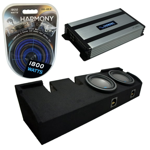 Fit 01-03 Ford F-150 Super Crew Alpine S-W10D2 Dual 10 Sub Box HA-A800.1 Amp