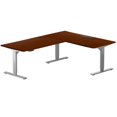 thumbnail image 1 of PROGRESSIVE DESK L en Forme de Bureau Debout 78x72, Coin 3 Hauteur Réglable Bureau Exécutif Électrique - Cerise Foncée, Cadre Gris, 1 of 9