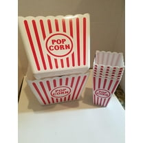 2 Jumbo Popcorn Buckets and 6 Popcorn Tubs