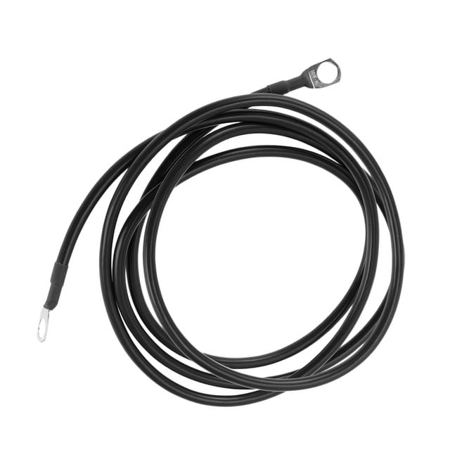 Cable de inversor de batería universal de 3/8" terminal 8 AWG negro de 6.5 pies, cobre estañado, 1 pieza