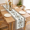 thumbnail image 3 of Table Runner 70 Inches Long for Kitchen Dining, Beige Boho Dresser Scarf Farmhouse, Dining Table Decorations for Wedding/Parties, Vintage Ethnic Tribe Abstract Art Retro 13 x 70 In, 3 of 8