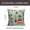 thumbnail image 2 of LALILO Throw Pillow Covers Various France French France Man Flat Wine Cushion Cover 18" x 18", 2 Pack, 2 of 6